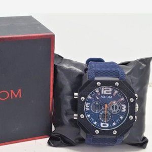 AXIOM Black & Blue Chronograph Men's Watch